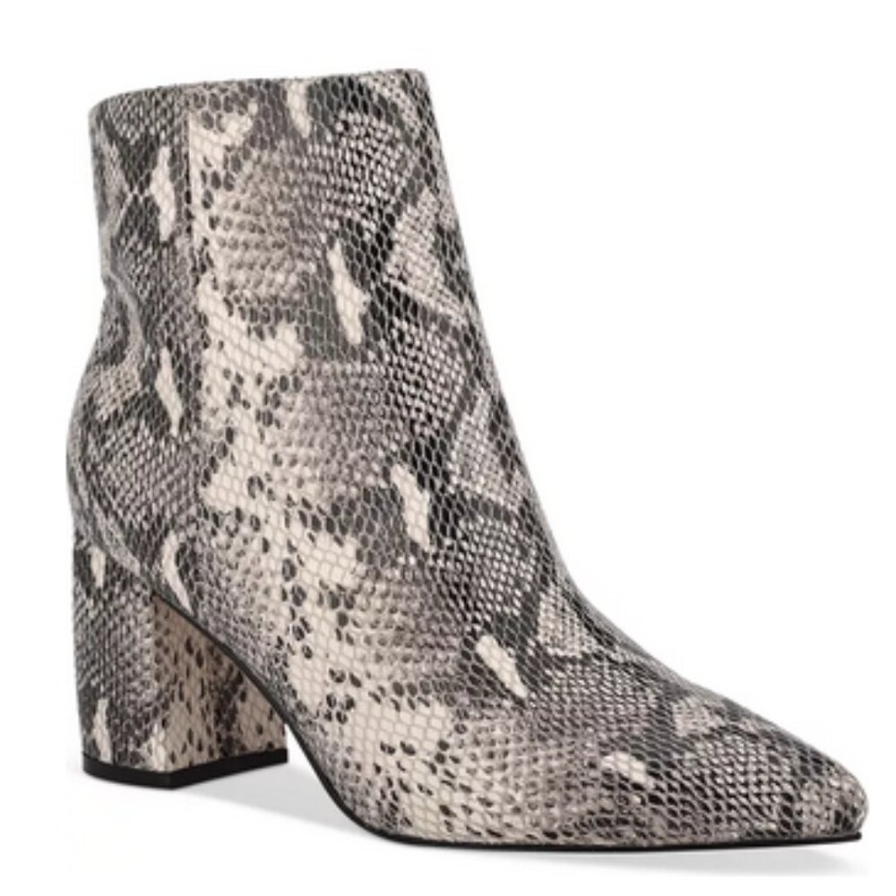 MARC FISHER/ Retired Booties Snake Print LEATHER/ Sz 8.5/ Like NEW/ ShipsSameDay